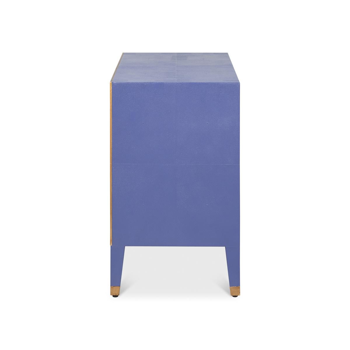 Contemporary Marlin Blue Modern Nightstand For Sale