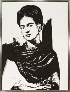 Marlo Broughton (MARLOBRO), « Frida » 2020, peinture acrylique sur toile, signée et encadrée
