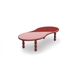 Table basse Marlo en fibre de verre, Wood Wood et laque par Popus Editions