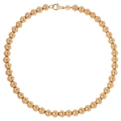 Marlo Laz, collier en or jaune 14 carats avec perles en forme de fleur de saule