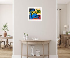 "Untitled" by Marlon Mullen (Abstract, Red, Yellow, Blue, Print, Primary)