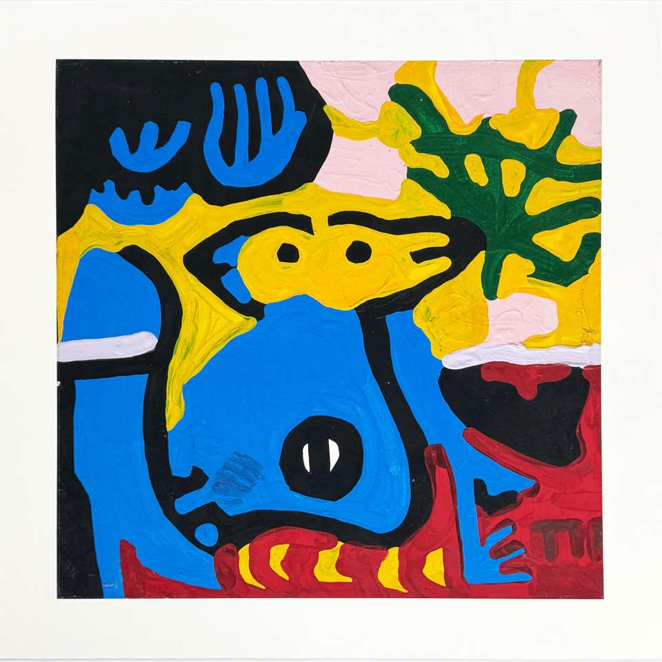 "Untitled" by Marlon Mullen (Abstract, Red, Yellow, Blue, Print, Primary)