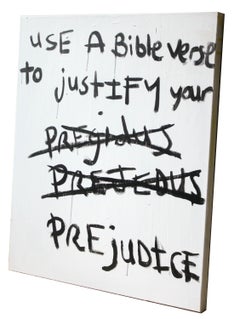 Curious Text- Canvas, Ink, Latex, Text, Black, Social Commentary, Expressionist