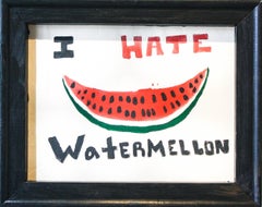 Little Known Fact About Me (I Hate Watermelon)- Acrylic Painting, Canvas, Oil