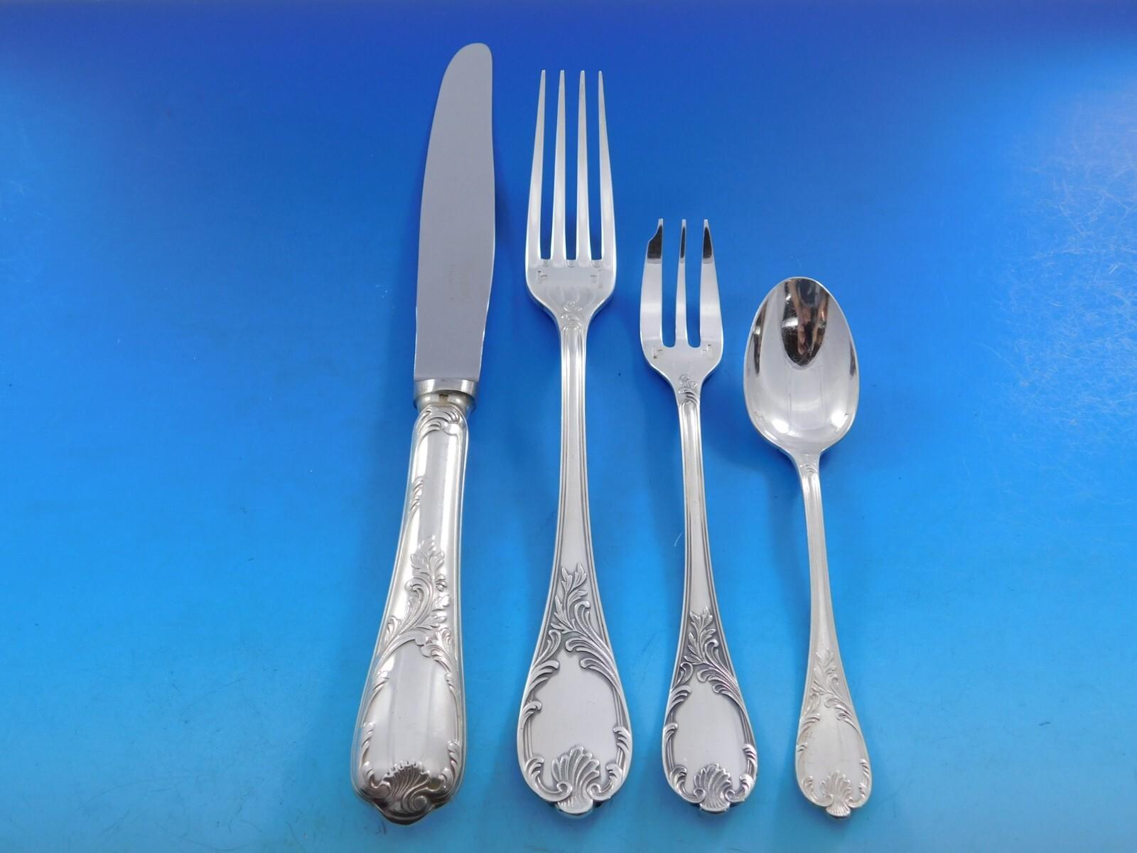 Marly by Christofle France Cubiertos de Plata Servicio 12 Set 119 pz Din Sin Usar en venta 7