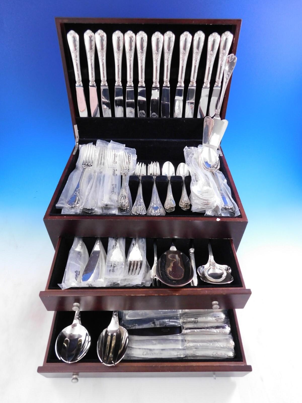 Marly by Christofle France Cubiertos de Plata Servicio 12 Set 119 pz Din Sin Usar en venta 8
