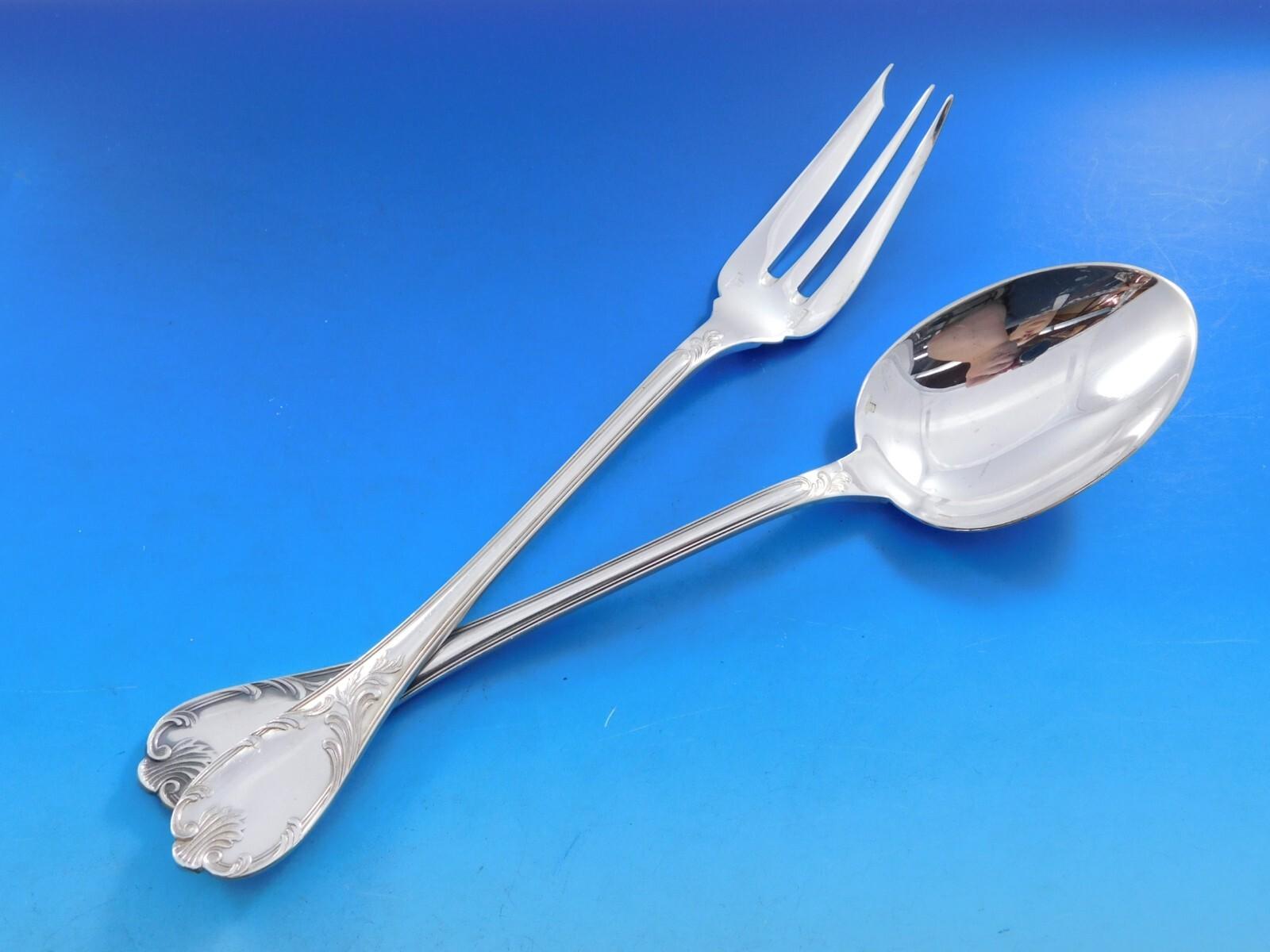 Marly by Christofle France Cubiertos de Plata Servicio 12 Set 119 pz Din Sin Usar Chapado en plata en venta