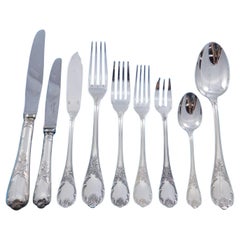 Marly by Christofle France Cubiertos de Plata Servicio 12 Set 119 pz Din Sin Usar