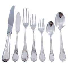 Marly by Christofle France Silverplate Flatware Service 12 Set 87 pcs Dinner