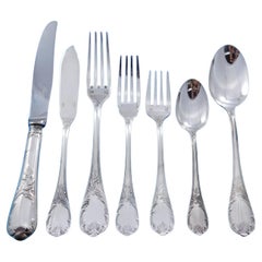 Marli by Christofle France Silverplateware Service 12 Set 90 pcs Dinner
