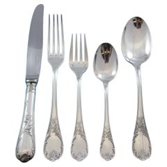 Marly by Christofle France Silverplate Flatware Set for 8 Service 45 Pieces