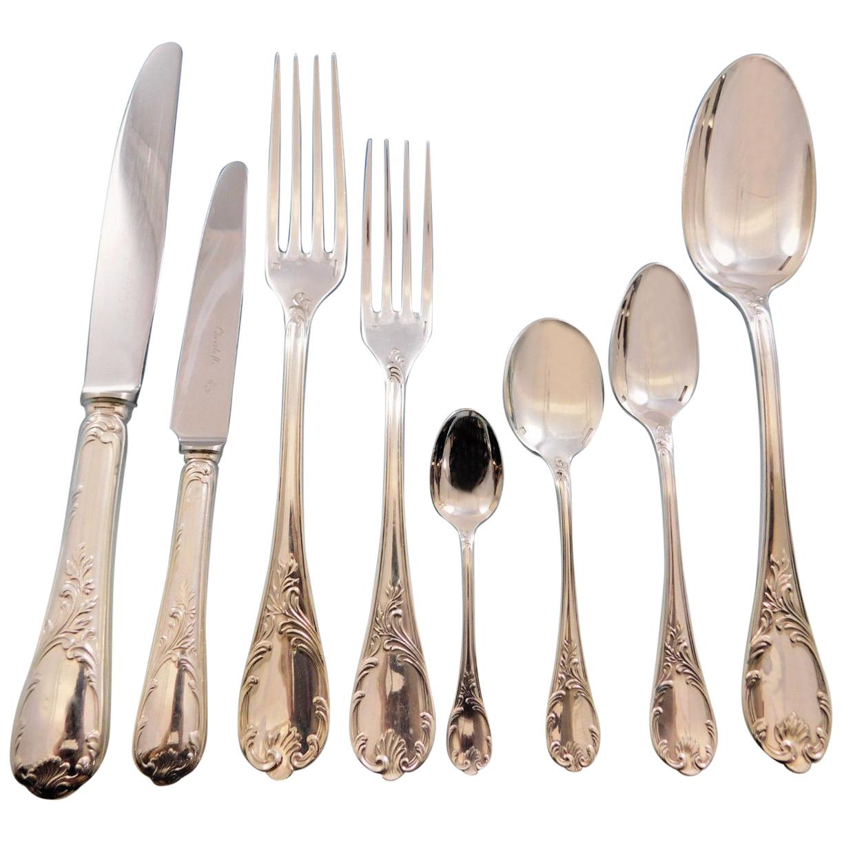 Marly by Christofle Silverplate Flatware Set Service for 12 Dinner 100 Pc France