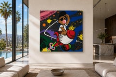 „In Search Of“ – Acryl auf Leinwand, 48 x 48 Zoll, von Marly McFly