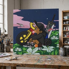„Where the Wind Blows“ – Acryl auf Leinwand, 36 x 36 Zoll, von Marly McFly
