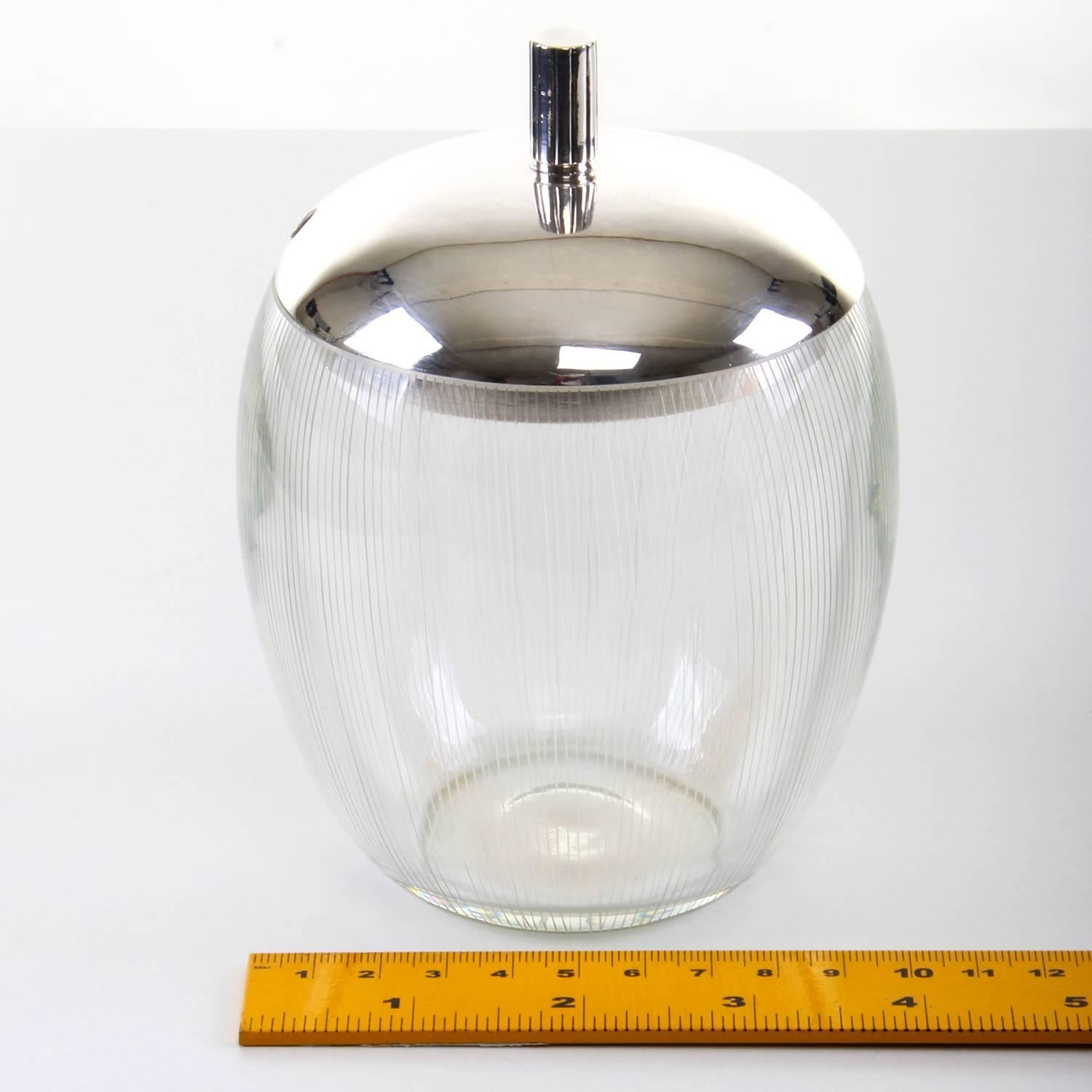 Marmalade Jar, Blown Glass and Sterling Silver by E. Dragsted & Holmgaard, 1951 For Sale 4