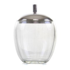 Marmalade Jar, Blown Glass and Sterling Silver by E. Dragsted & Holmgaard, 1951