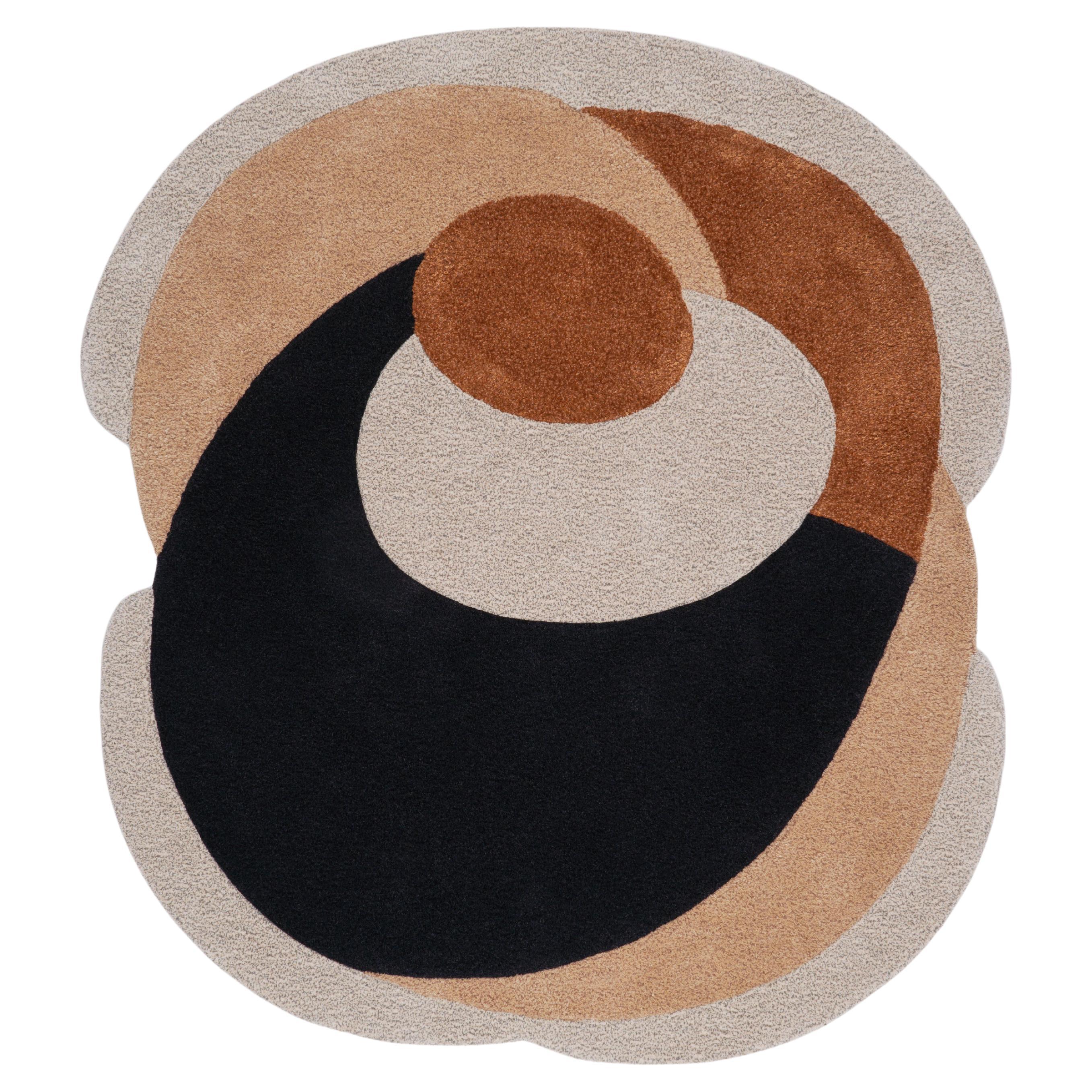 Ki no4 Rug by Studio Marmi / Hand tufted wool contemporary rug For Sale