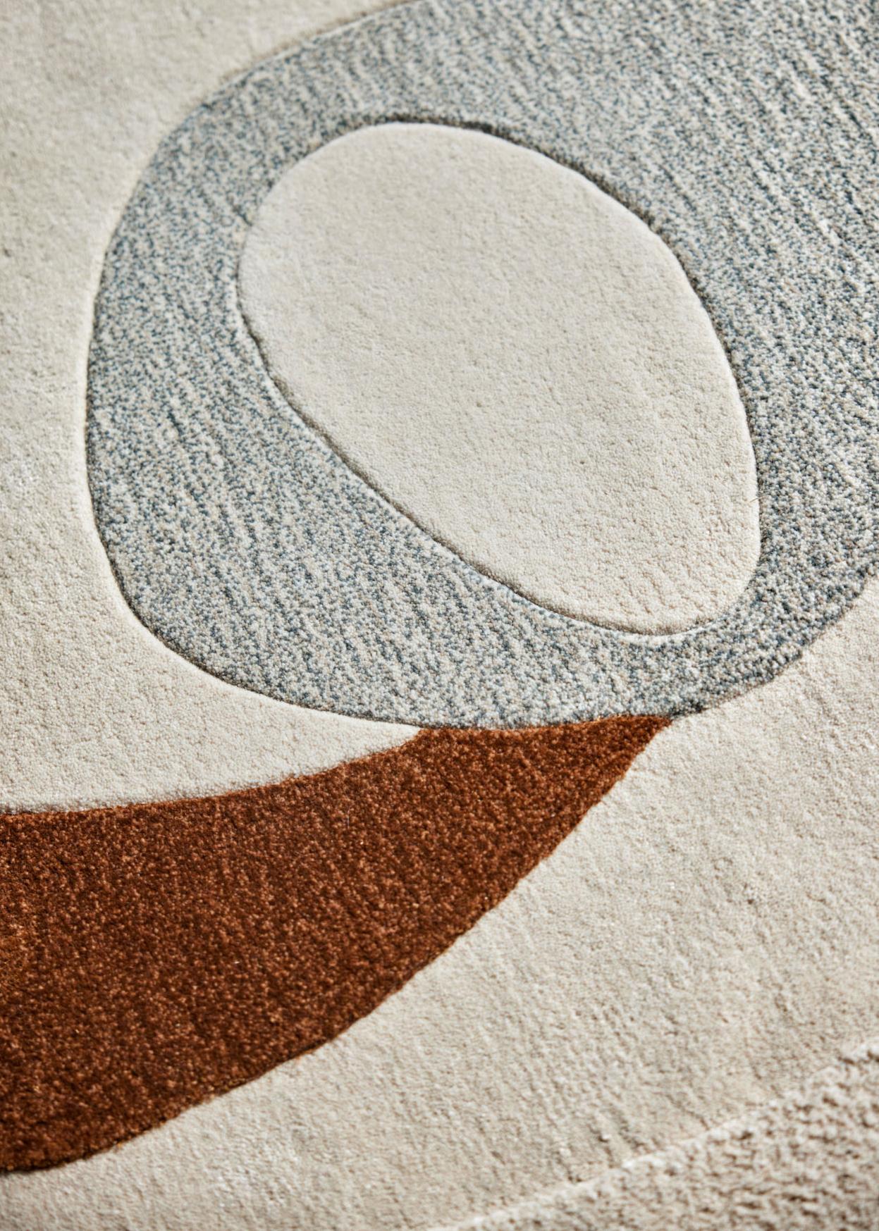 Hand-Crafted Ki no1 Rug by Studio Marmi/ Hand tufted wool contemporary rug For Sale