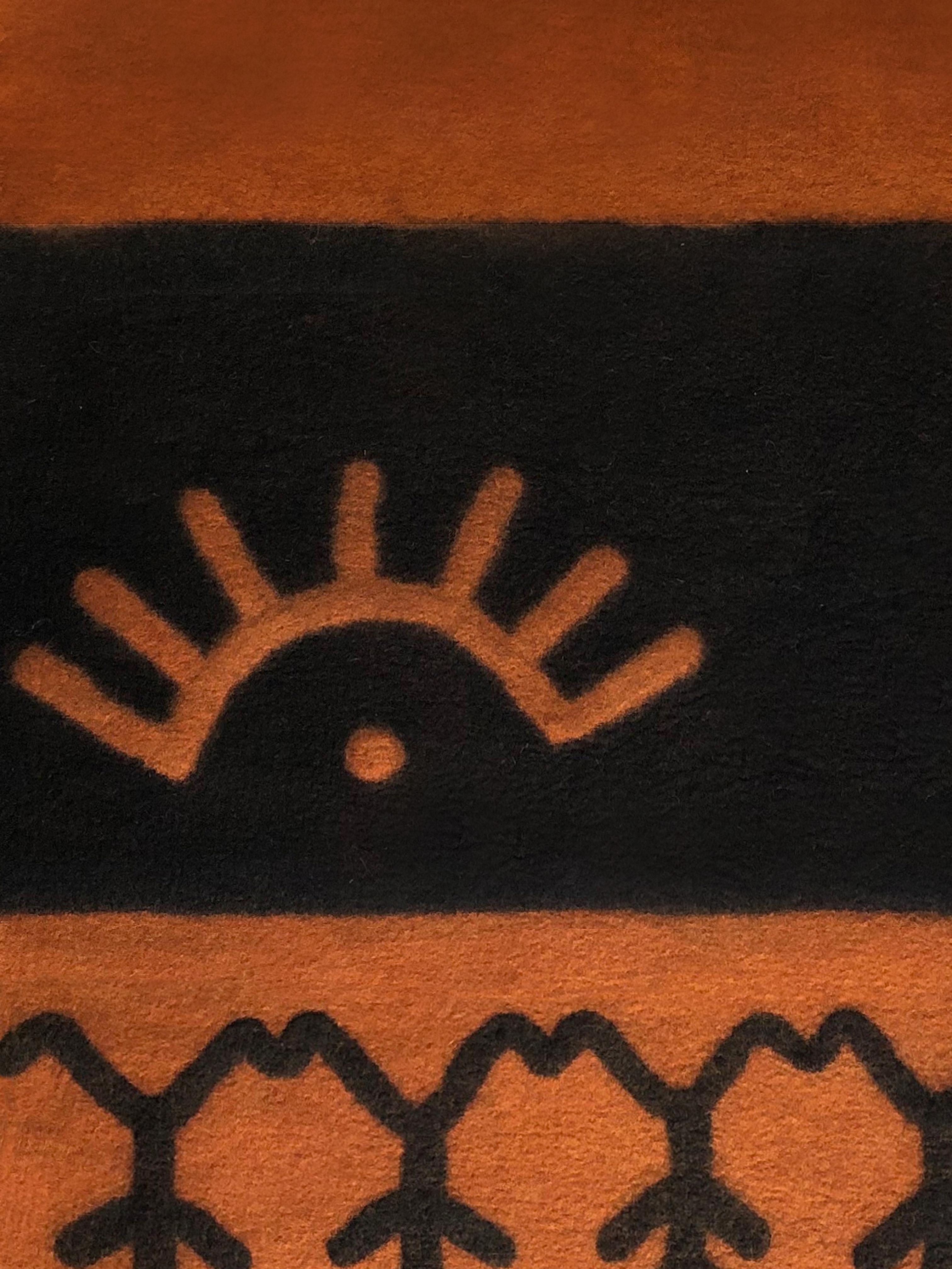 Turkish The Sun & Prosperity Rug by Studio Marmi / Felt wool rug For Sale