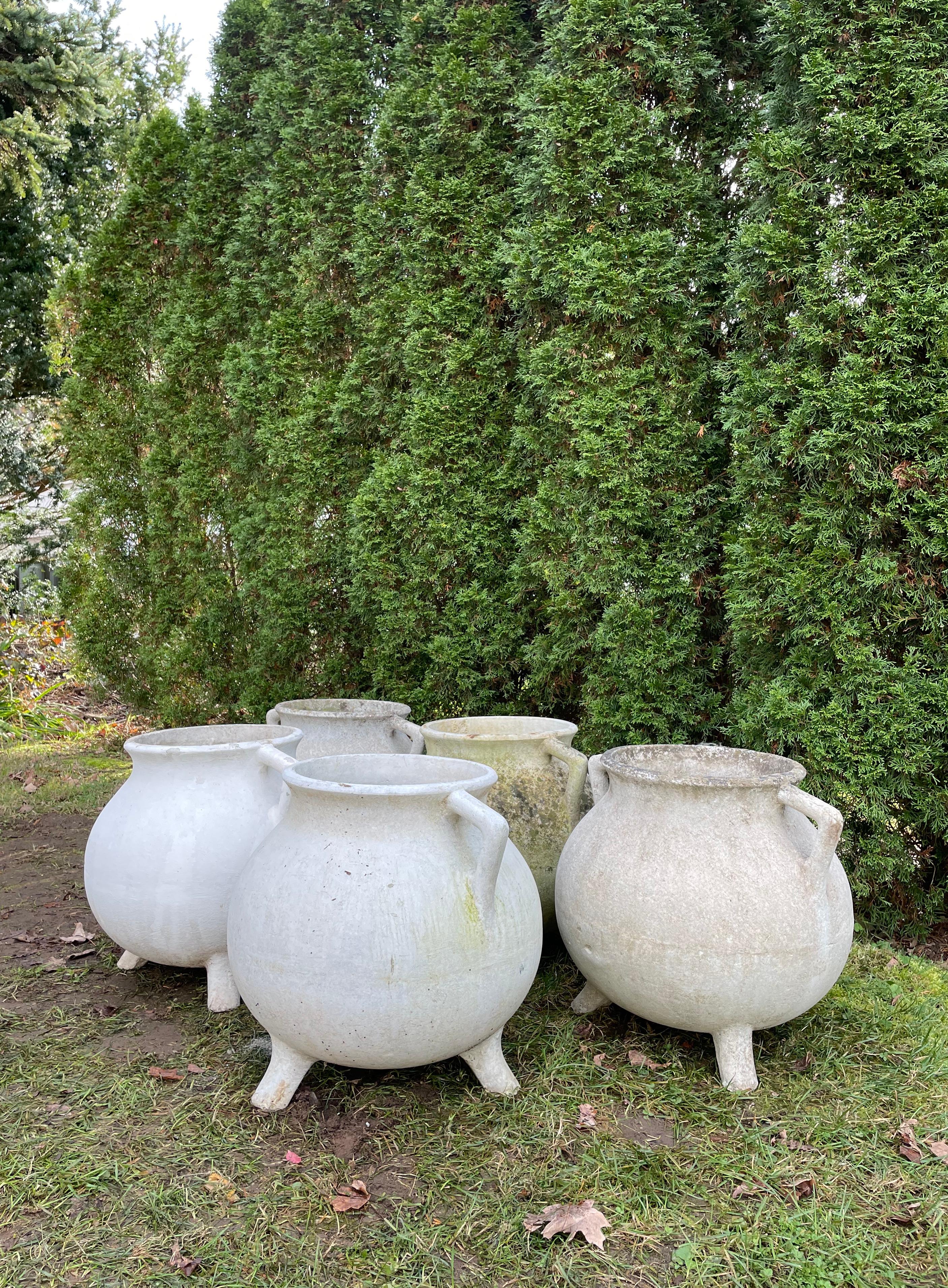 Swiss Marmite Cauldron-Form Planters Designed by Willy Guhl For Sale