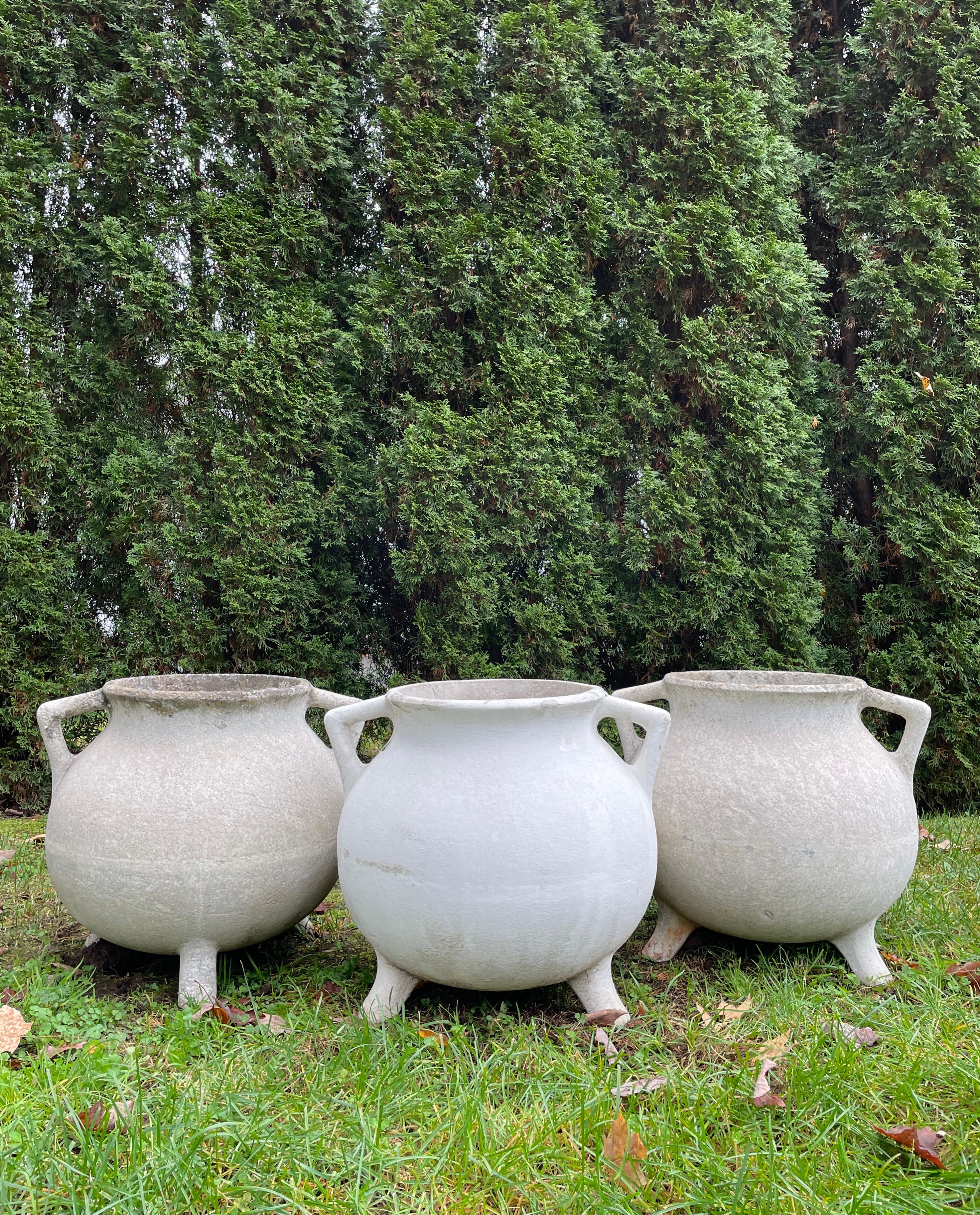 20th Century Marmite Cauldron-Form Planters Designed by Willy Guhl For Sale