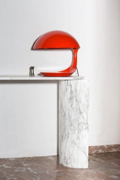 Marmo Domestico Alfredo Consolle in White Arabescato Marble, Matte Polished
