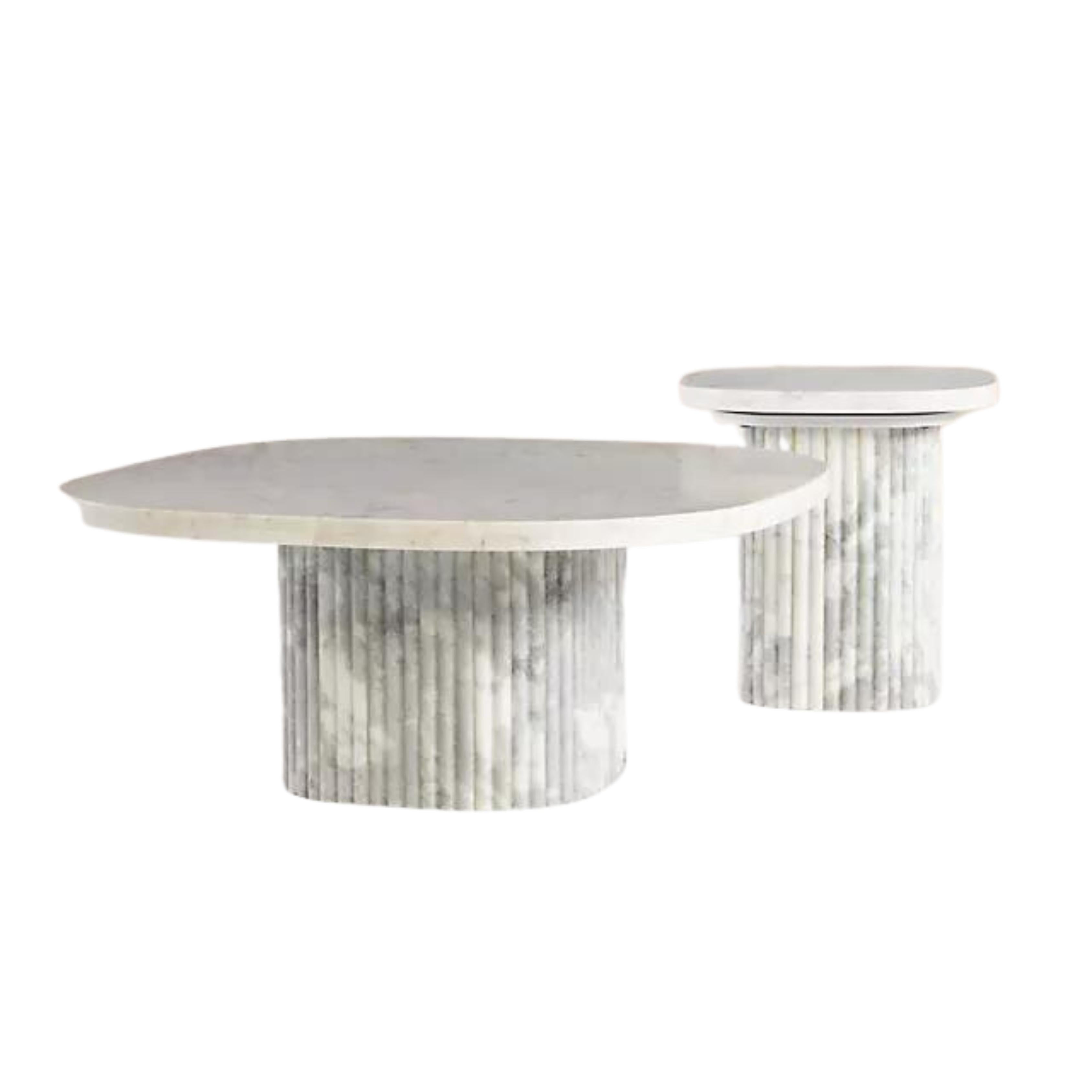 Indian Marmo Nest of Table - Large For Sale