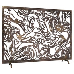 Marmol Fireplace Screen in Tobacco