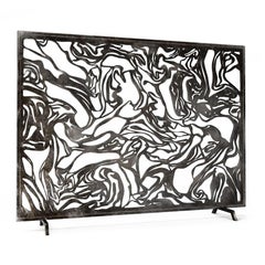 Marmol Fireplace Screen in Warm Black