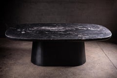 Marmol Negro Dining Table in Black Oak & Antolini Quartzite by No Age Studio