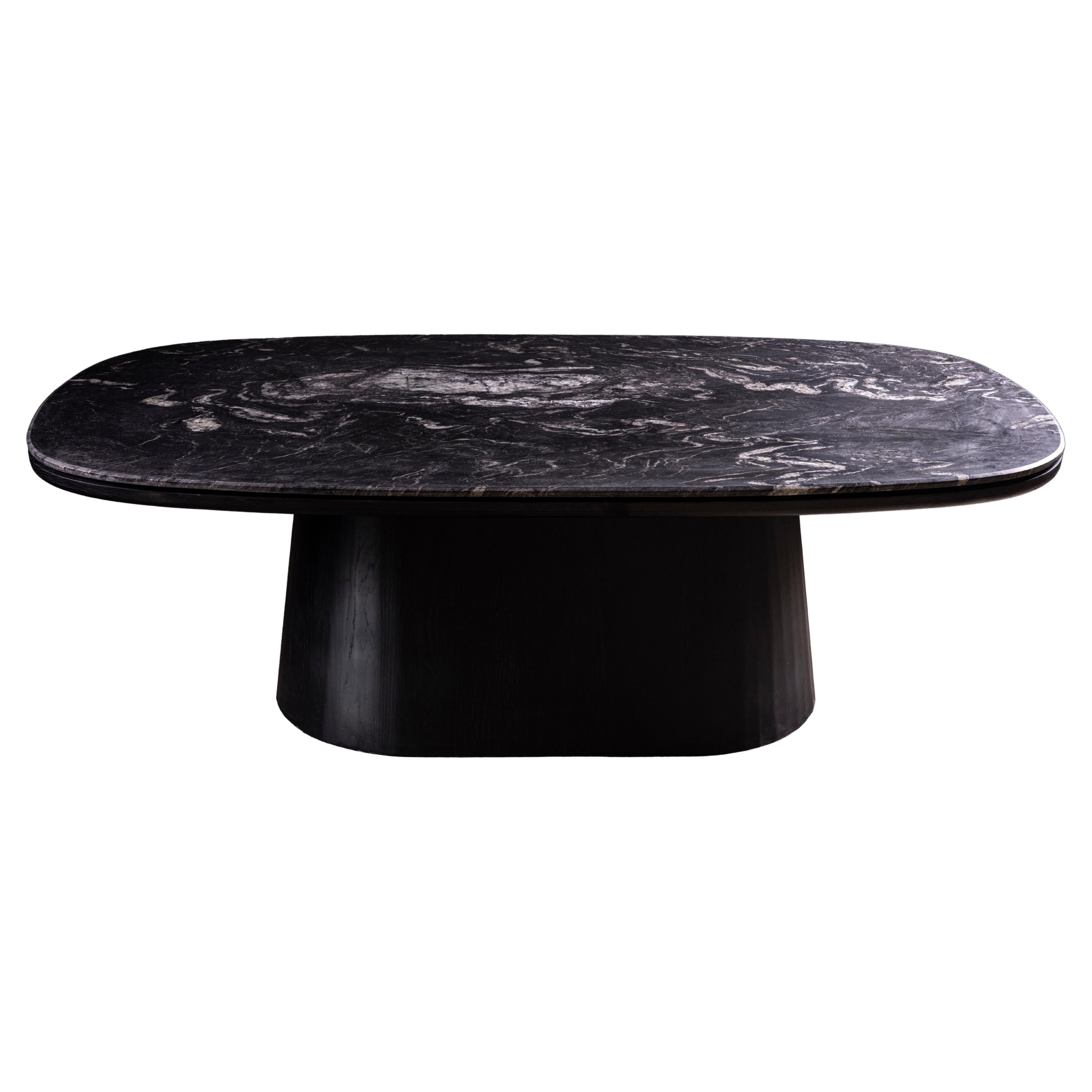 Marmol Negro Dining Table in Black Oak 
Antolini Quartzite by No Age Studio