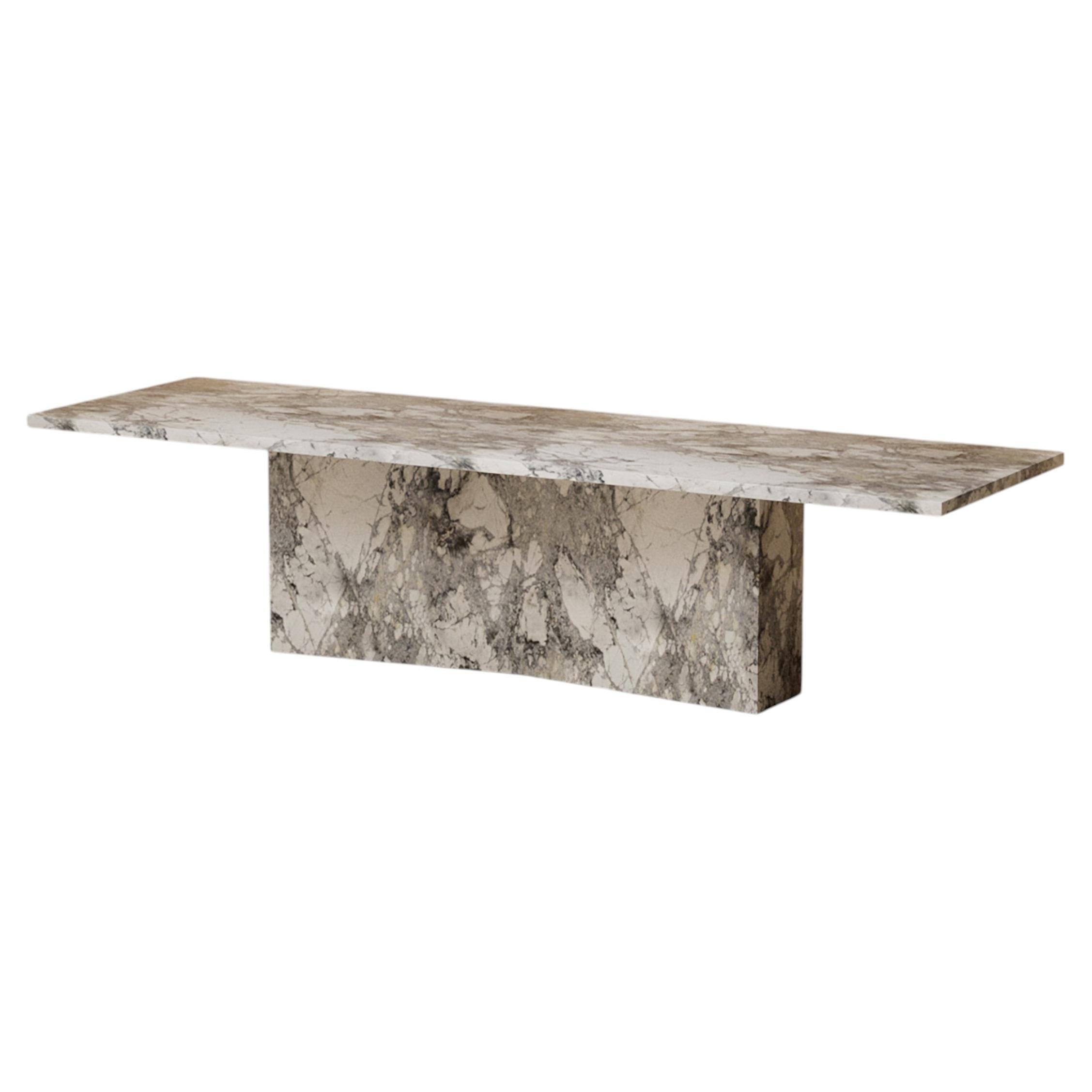Marmont Large Dining Table by Lusano, Modern Travertine Design