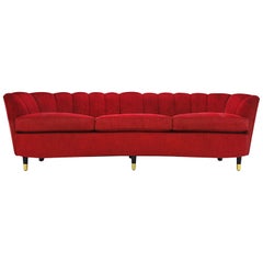 Marmont Sofa in Ebony & Crimson by Innova Luxuxy Group
