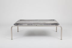 Marmorino Dover White Marble Coffee Table by Dalmoto