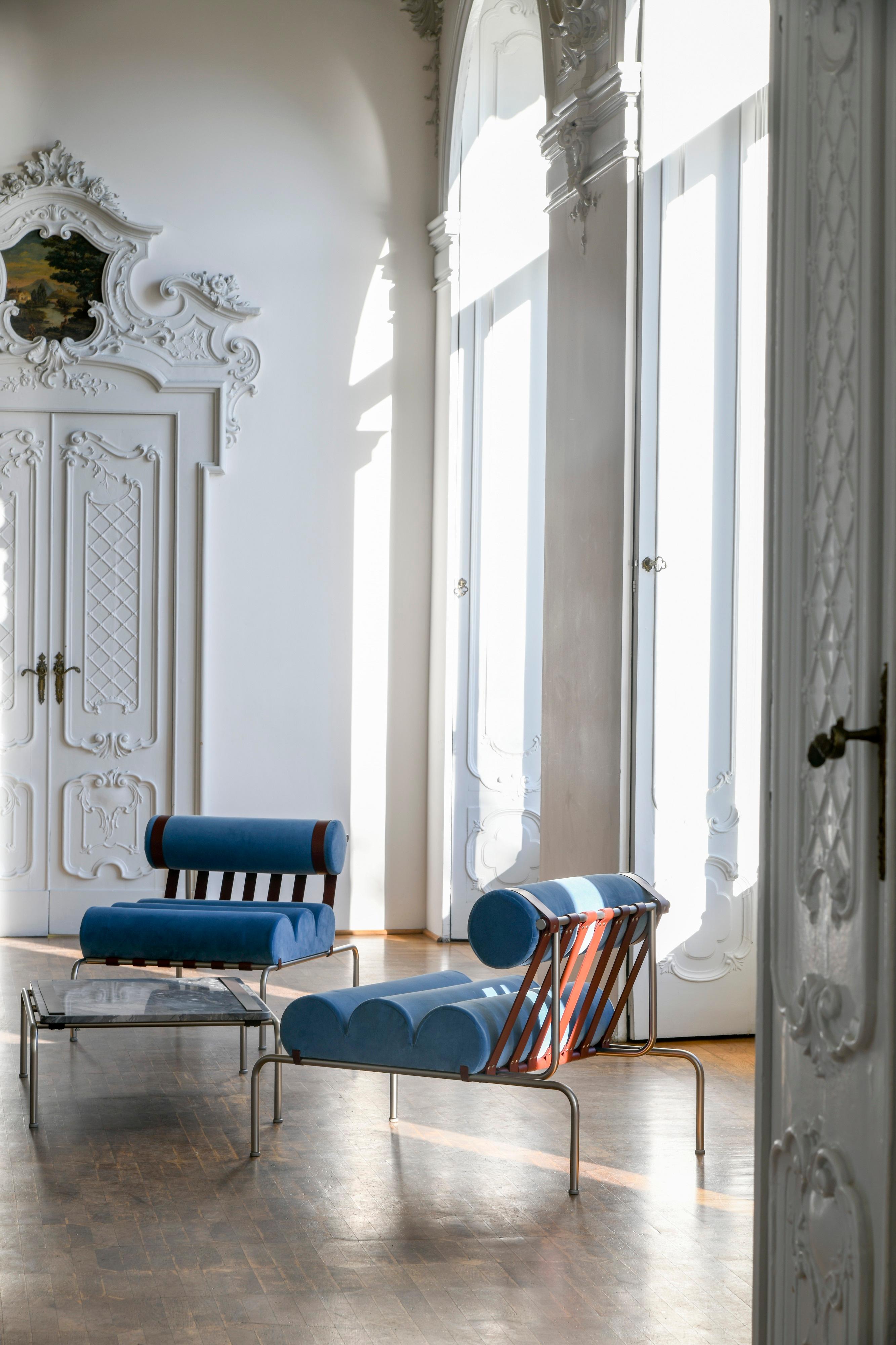 Table d'appoint en marbre Marmorino Travertino par Dalmoto en vente 5