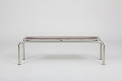 Marmorino Travertino Marble Side Table by Dalmoto