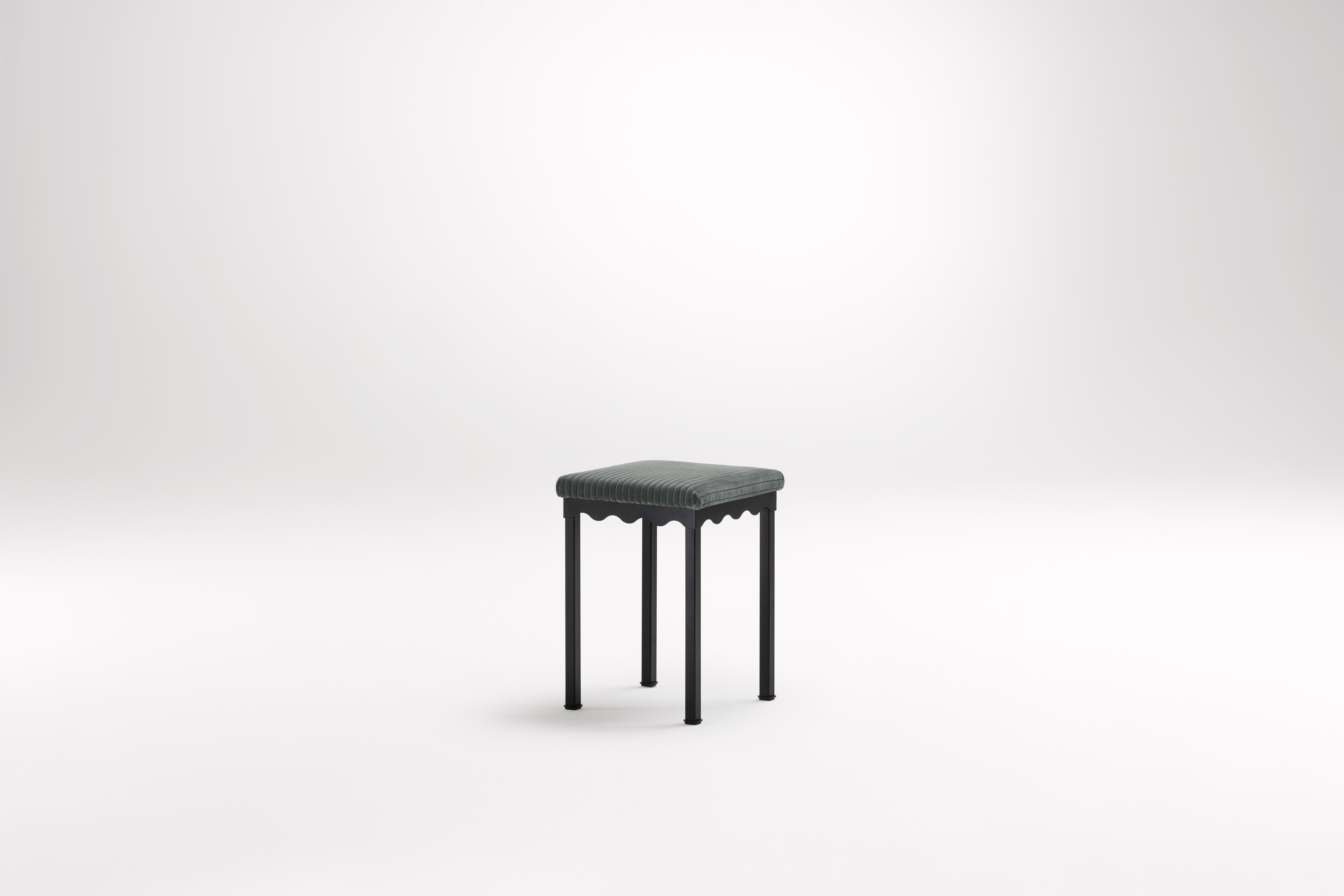 Marmoset Bellini Low Stool by Coco Flip
Dimensions: D 34 x W 34 x H 45 cm
Materials: Timber / Stone tops, Powder-coated steel frame. 
Weight: 5 kg
Frame Finishes: Textura Black.

Coco Flip is a Melbourne based furniture and lighting design studio,