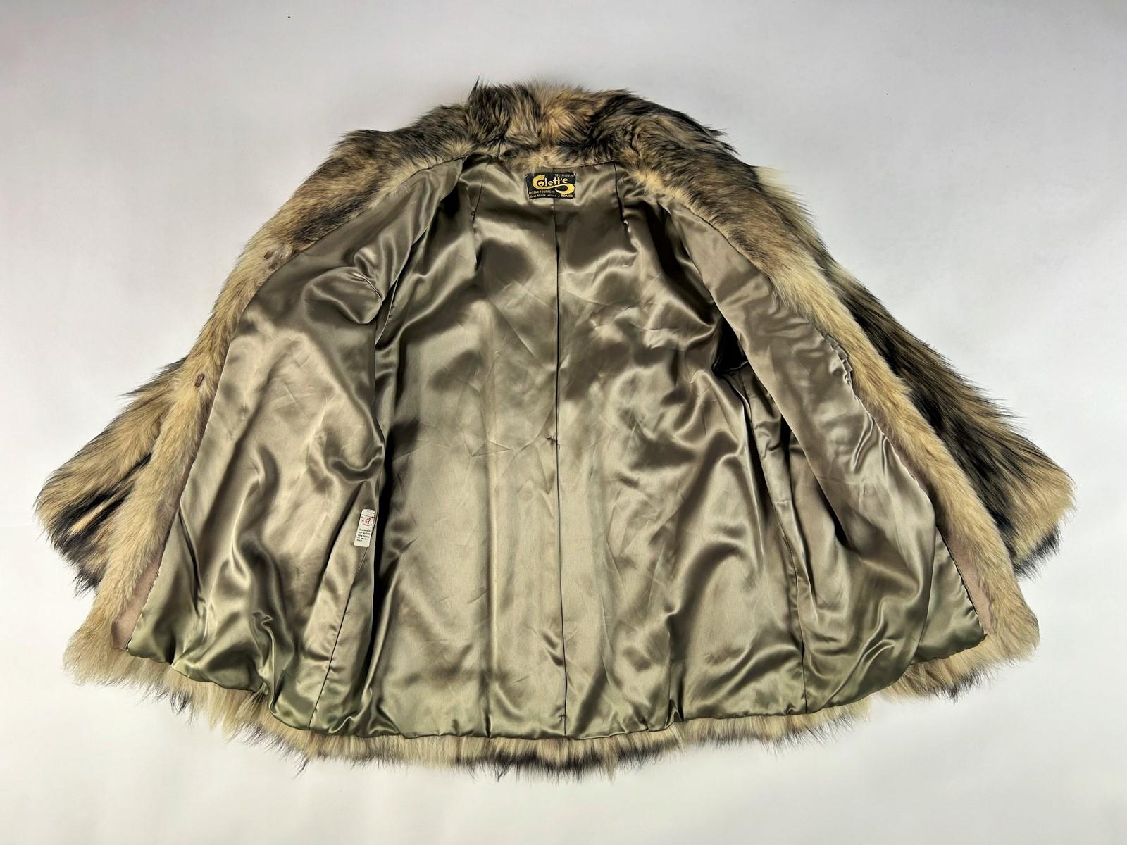 Manteau de fourrure Marmotte par la Maison Colette - Français Circa 1980 en vente 5