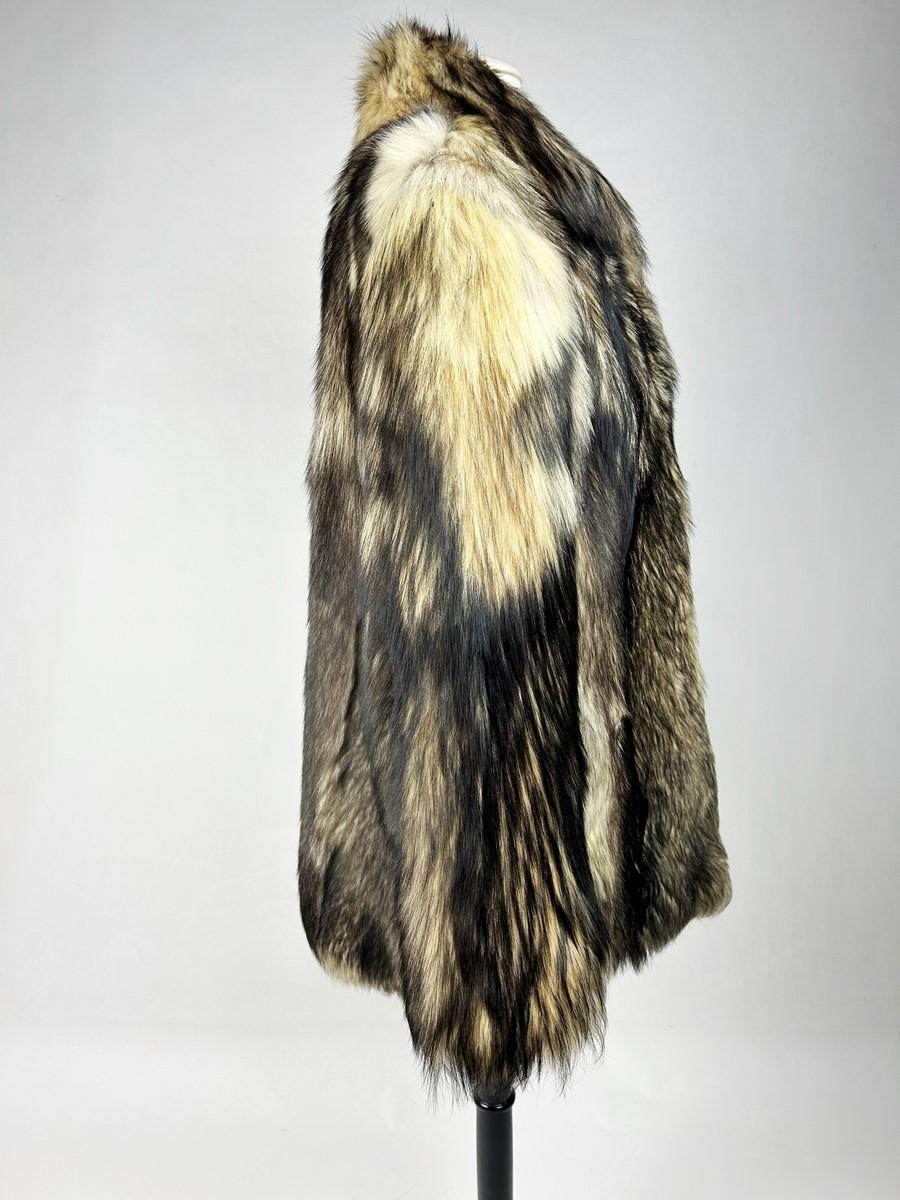 Manteau de fourrure Marmotte par la Maison Colette - Français Circa 1980 Bon état - En vente à Toulon, FR