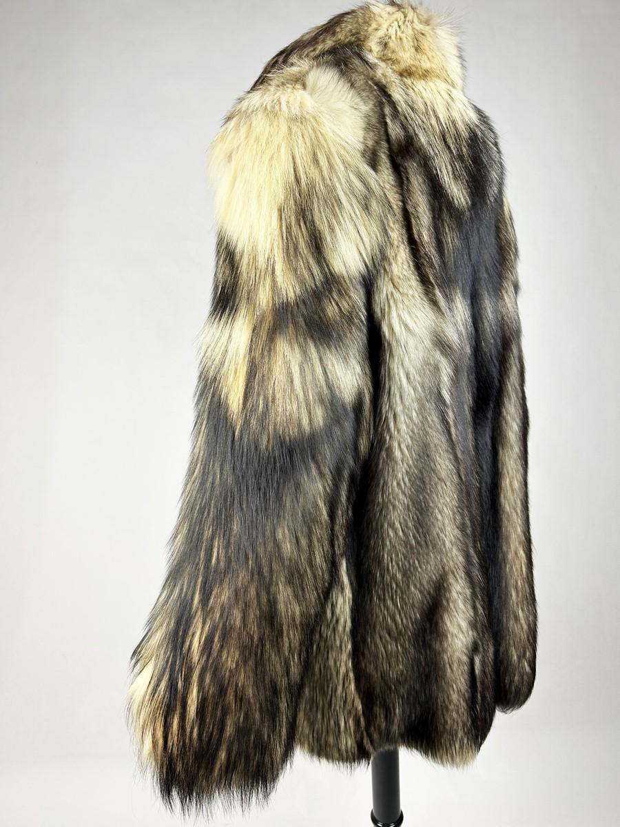 Manteau de fourrure Marmotte par la Maison Colette - Français Circa 1980 en vente 2