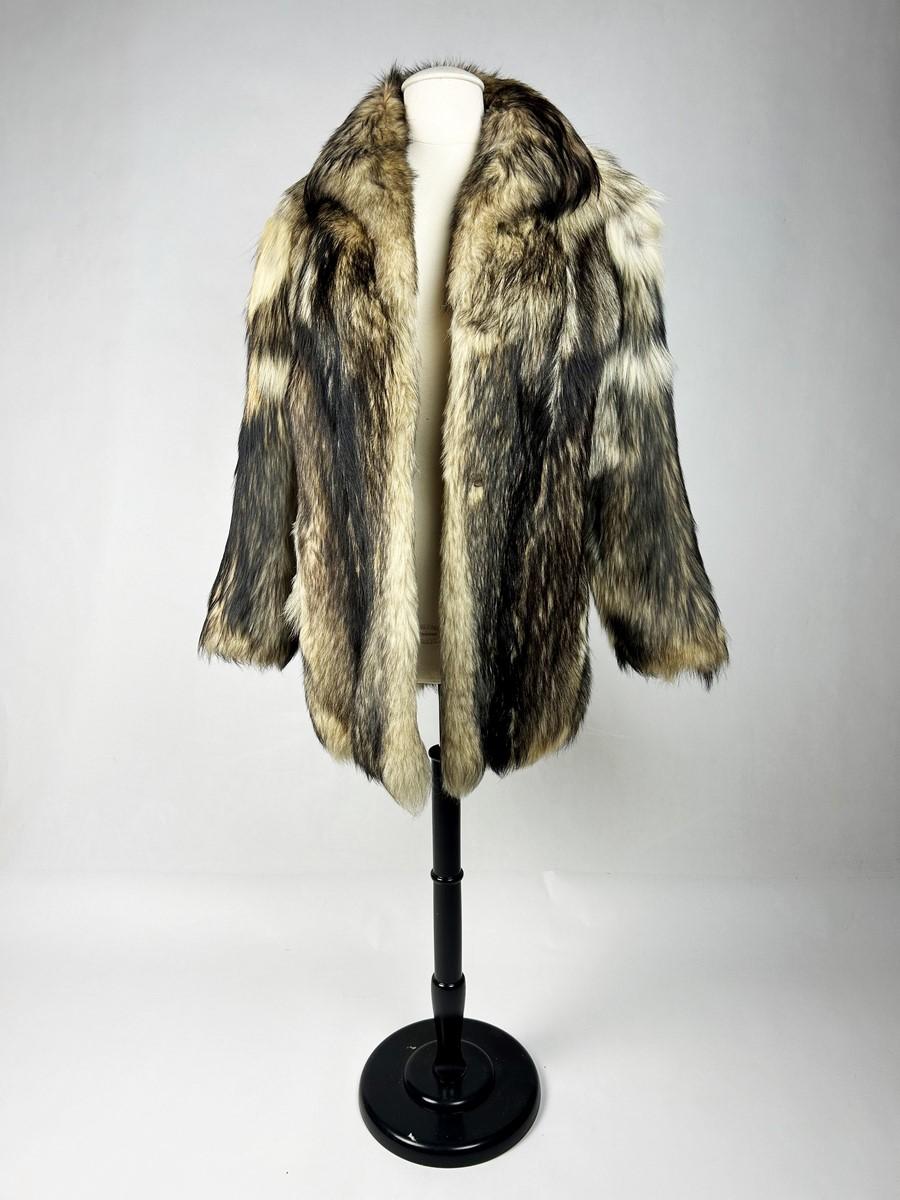 Manteau de fourrure Marmotte par la Maison Colette - Français Circa 1980 en vente 3