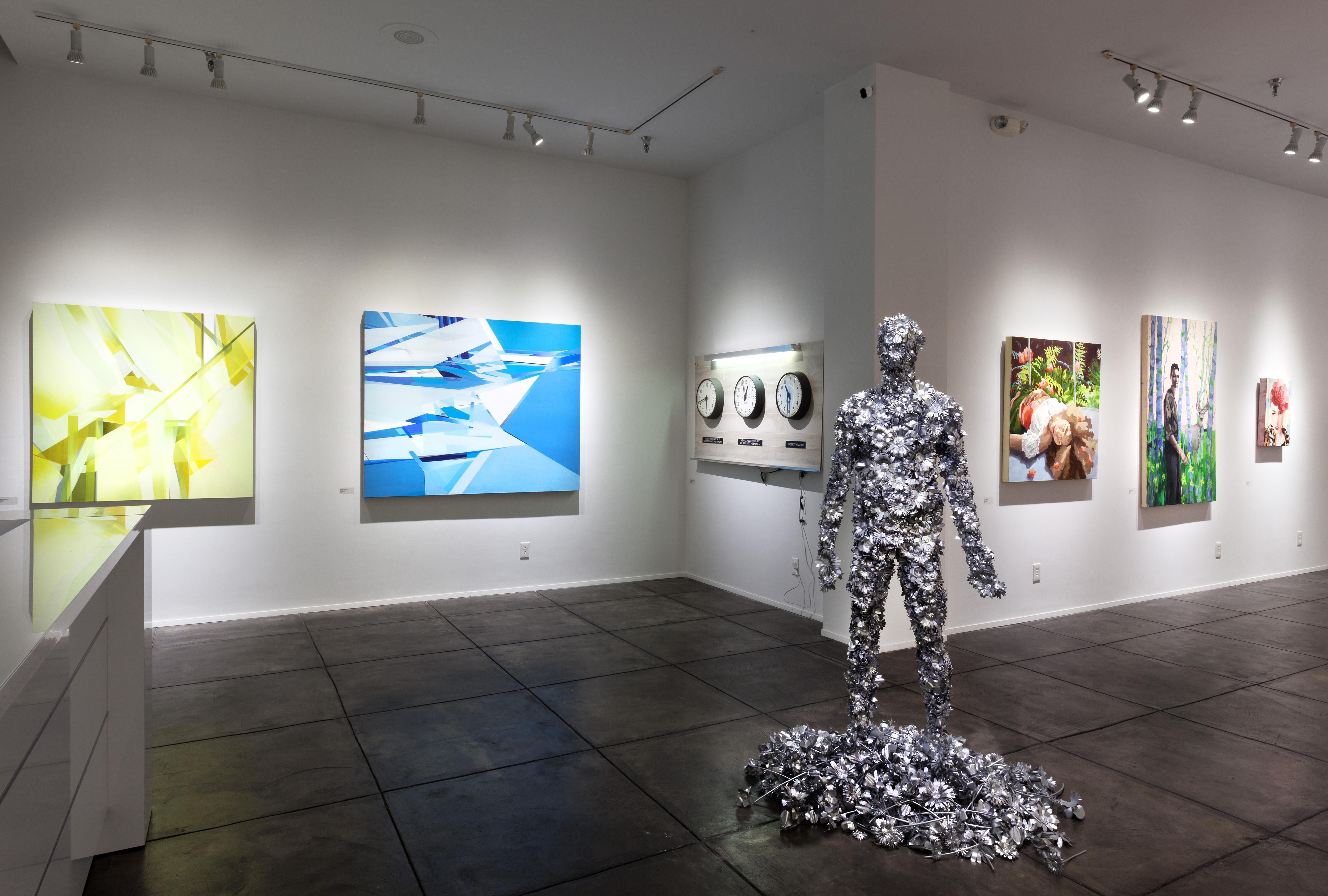 The artist says of her newest body of work...

Chroma is a visual expression of how my experiences and memories affect my perception of place and space through the dimensionality of color.

To me, life is fragmented and layered, a mosaic of
