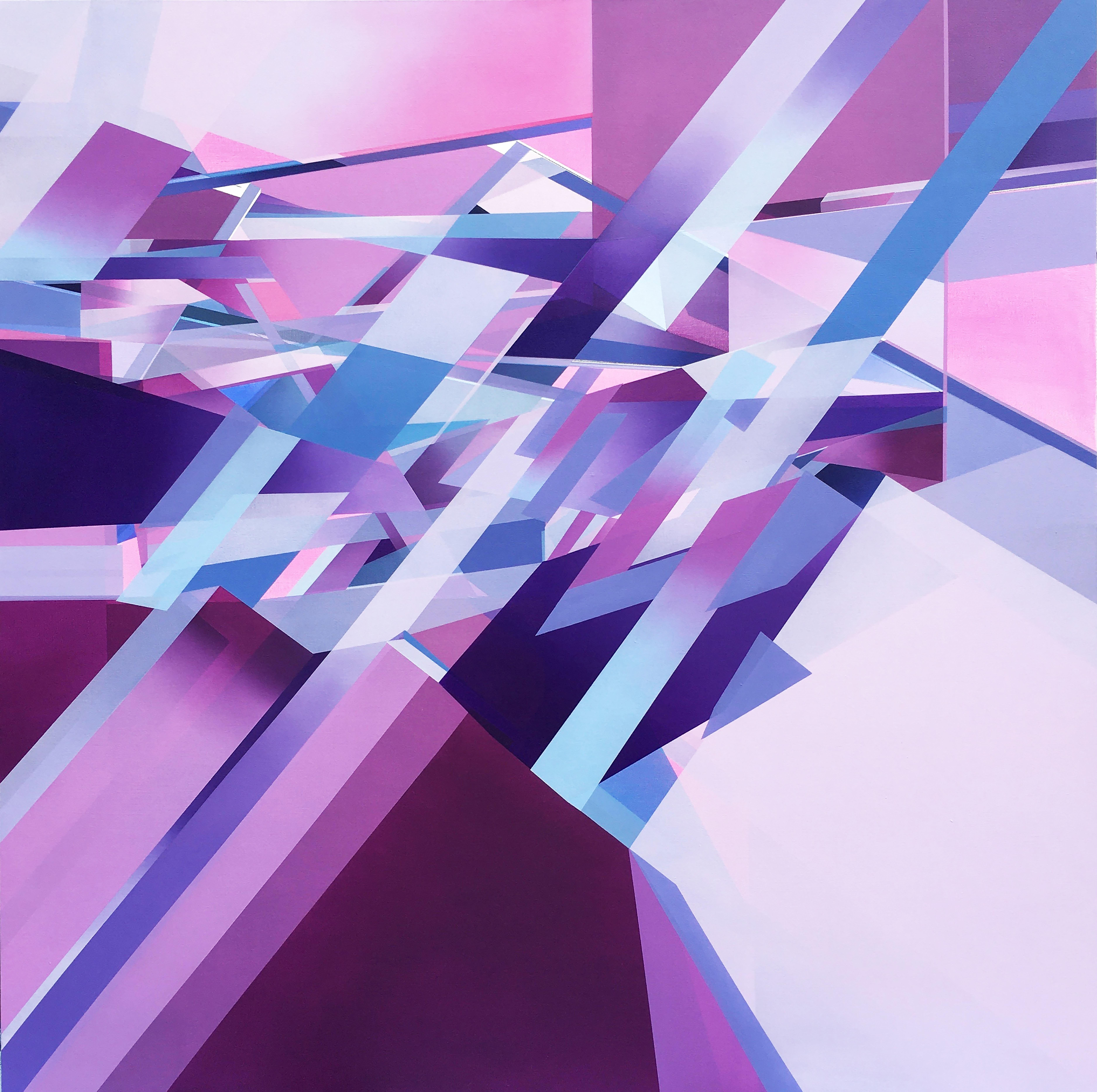 Marna Shopoff Abstract Painting - Lavender Rift