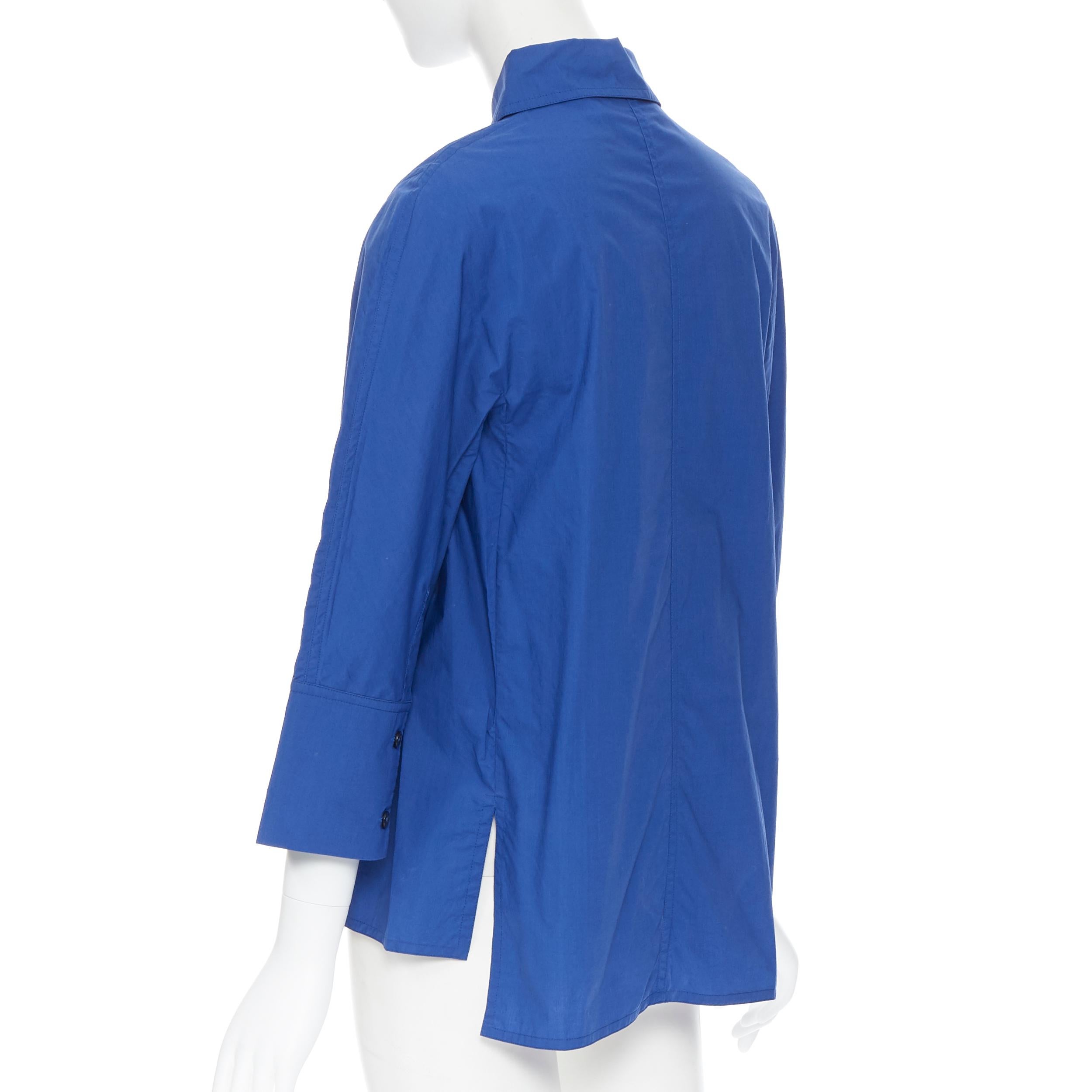 Women's MARNI 100% cotton cases 3/4 sleeves step hem cotton shirt top IT38