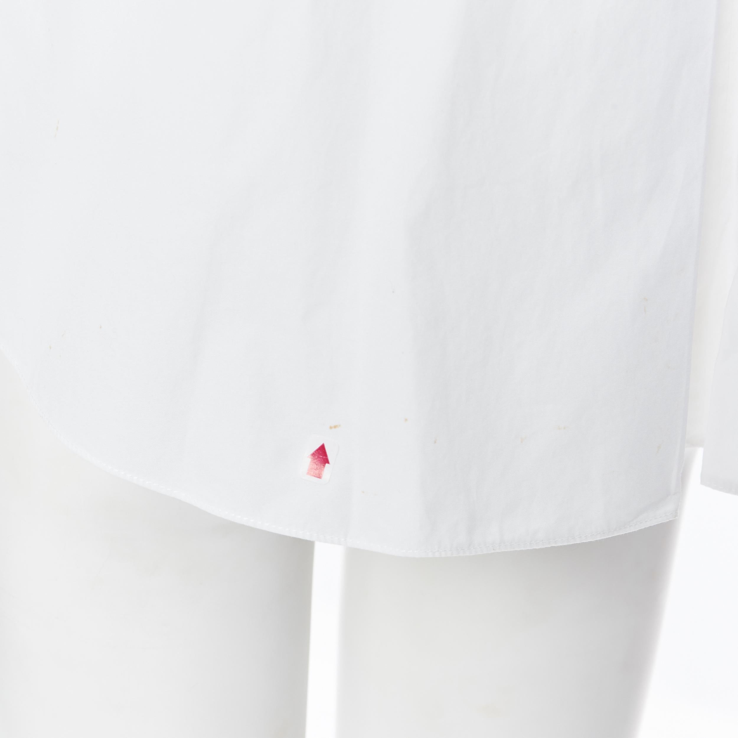 MARNI 100% cotton white curved seam flared hem sleeveless top IT38 XS 2