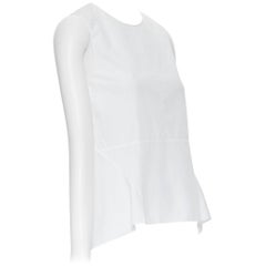 MARNI 100% cotton white curved seam flared hem sleeveless top IT38 XS