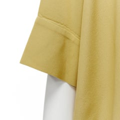 MARNI 100% silk yellow spread collar bonded short sleeve blouse IT40 S