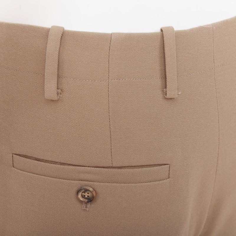 MARNI 100% wool concealed waistband knee length shorts IT38 XS
Reference: NKLL/A00597
Brand: Marni
Material: Wool
Color: Khaki
Pattern: Solid
Closure: Zip Fly
Lining: Khaki Fabric
Extra Details: Back pockets.
Made in: Italy

CONDITION:
Condition: