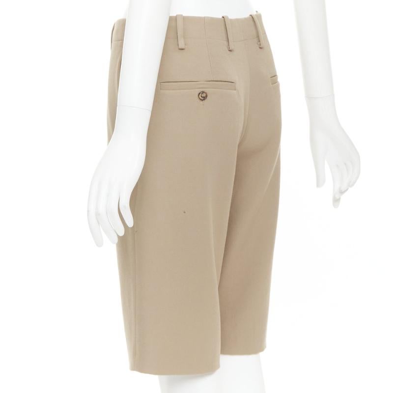 MARNI 100% wool concealed waistband knee length shorts IT38 XS For Sale 1