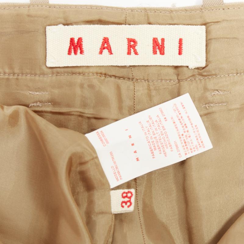 MARNI 100% wool concealed waistband knee length shorts IT38 XS For Sale 3